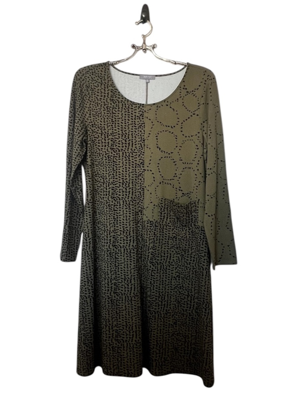 Habitat Clothes to Live In  Patch Pocket Dress Green/Black Size Small